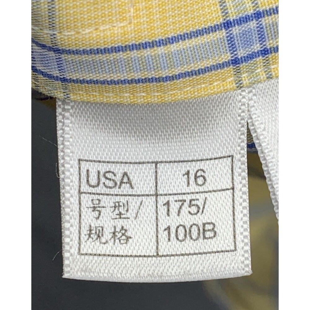 Brooks Brothers 346 The Original Polo Shirt Slim Fit Button Down Yellow Check 16 - Picture 3 of 15